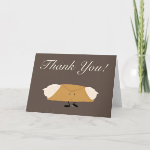 Smiling Cannolo Cute Food Thank You Card