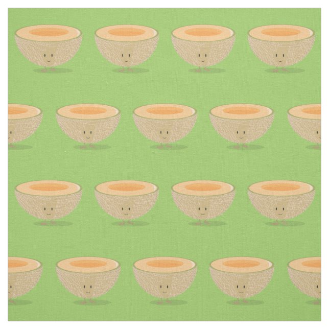 Smiling Cantaloupe Fabric (Swatch)