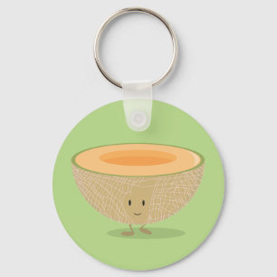 Smiling Cantaloupe Key Ring