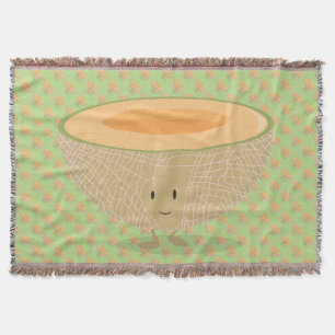 Smiling Cantaloupe Throw Blanket
