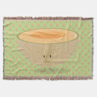 Smiling Cantaloupe Throw Blanket