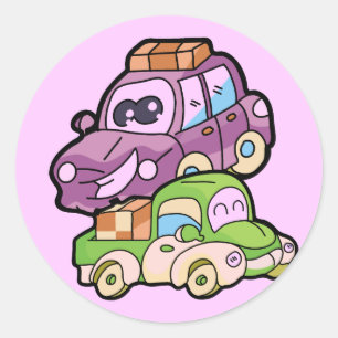 Smiling Car and Truck T-shirts and Gifts Classic Round Sticker