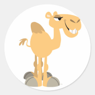 Smiling Cartoon Camel Sticker