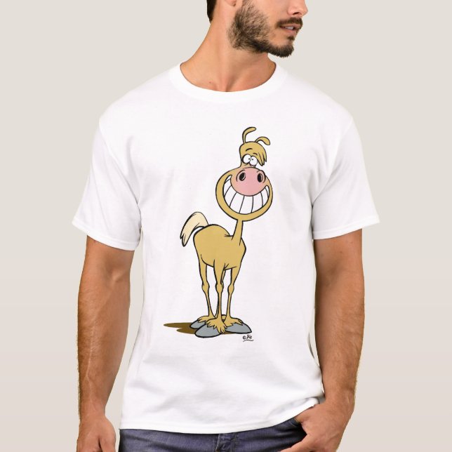 Smiling cartoon horse T-shirt (Front)