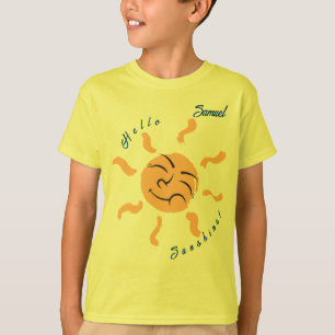 Smiling Cartoon Sunshine Customisable Boy's  T-Shirt