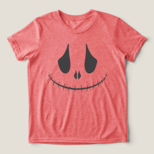 Smiling Carved Pumpkin Face Tri-Blend Shirt