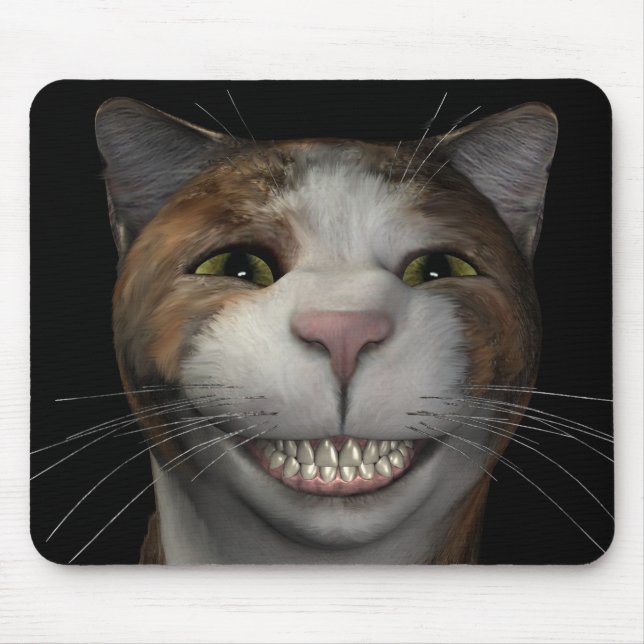 Smiling Cat Mouse Mat (Front)