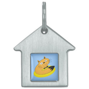 Smiling Cat Pet Tag