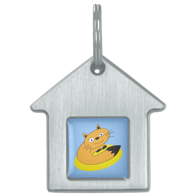 Smiling Cat  Pet Tag (Front)