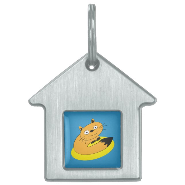 Smiling Cat  Pet Tag (Front)