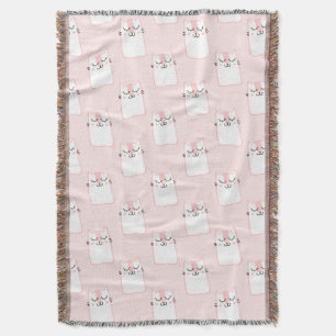 Smiling Cat Throw Blanket