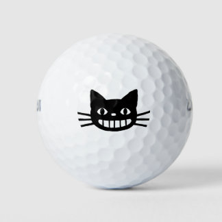 Smiling Cat with Long Whiskers Golf Balls