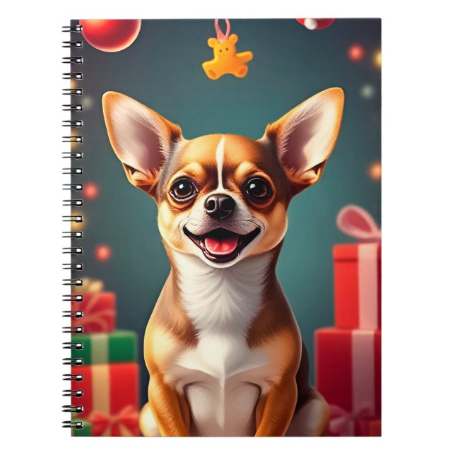 Smiling Chihuahua Dog Notebook (Front)