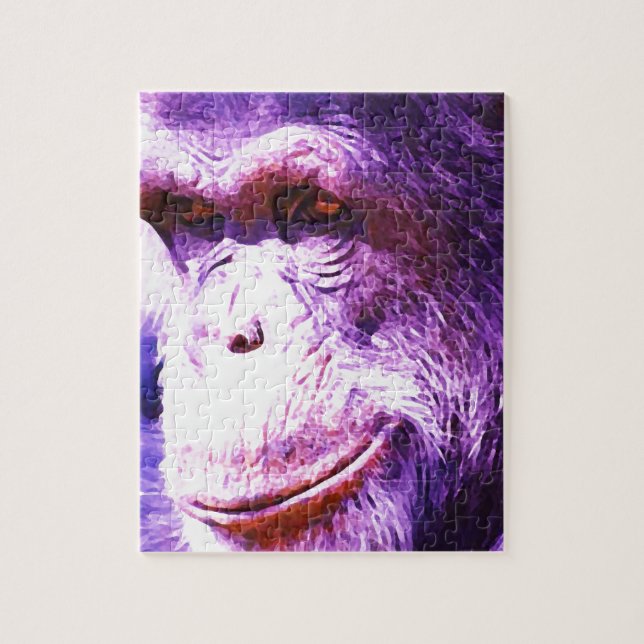Smiling Chimpanzee Jigsaw Puzzle (Vertical)