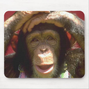 Smiling Chimpanzee Mouse Mat