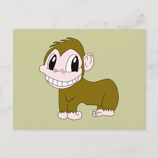 Smiling Chimpanzee Postcard (Front)