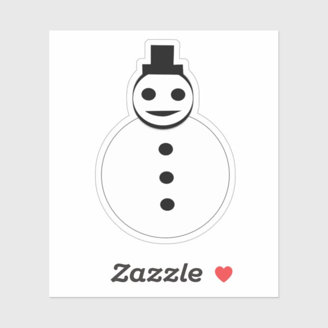 Smiling Christmas Snowman (Sheet)