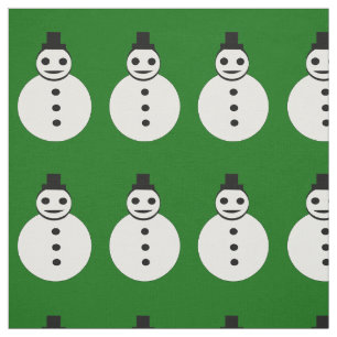 Smiling Christmas Snowman Craft Fabric