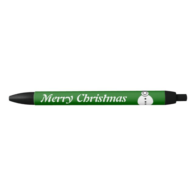 Smiling Christmas Snowman Custom Pen (Front)