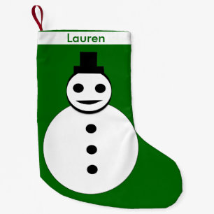 Smiling Christmas Snowman Custom Stocking