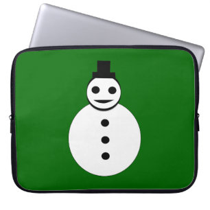 Smiling Christmas Snowman Laptop Bag