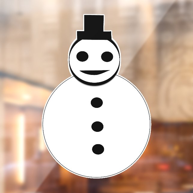 Smiling Christmas Snowman Window Cling (Sheet 2)