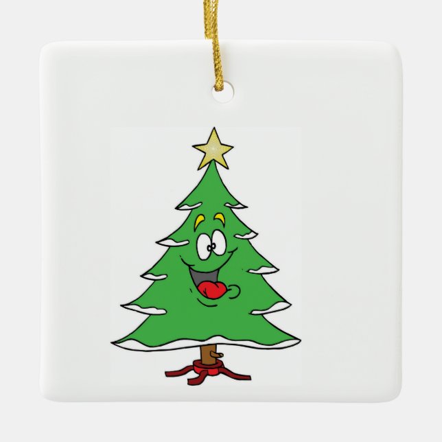**SMILING CHRISTMAS TREE** CHRISTMAS ORNAMENT (Front)