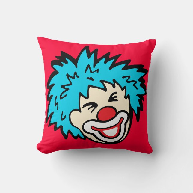Smiling clown graphic pillow (Front)