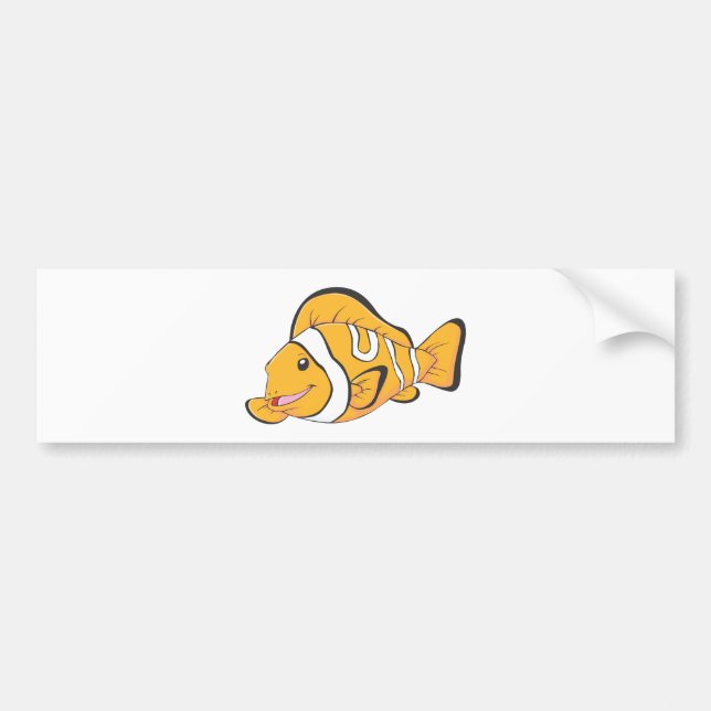 Smiling Clownfish Bumper Sticker (Front)