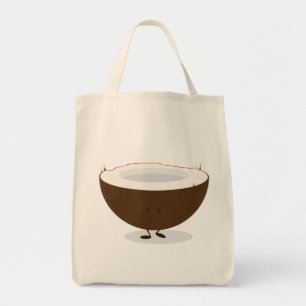 Smiling coconut tote bag