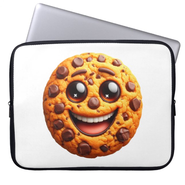 Smiling cookie. laptop sleeve (Front)