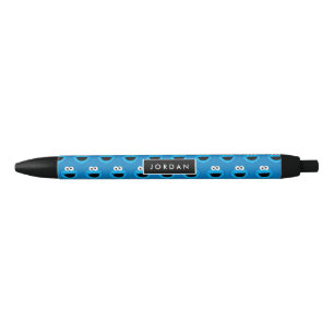 Smiling Cookie Monster Pattern Black Ink Pen