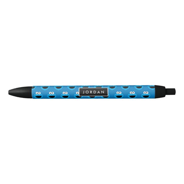 Smiling Cookie Monster Pattern Black Ink Pen (Front)