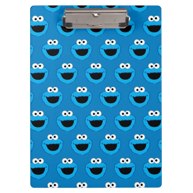 Smiling Cookie Monster Pattern Clipboard (Front)