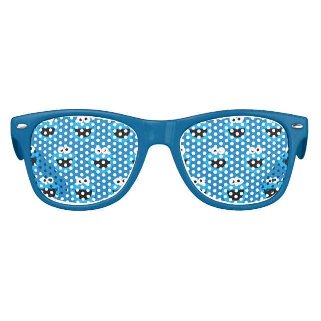 Smiling Cookie Monster Pattern Kids Sunglasses (Front)