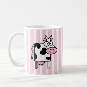 Smiling Cow Girly Animal Print Coffee Mug