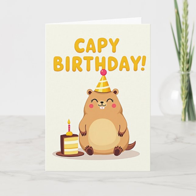 Smiling Creature Cake Card (Front)