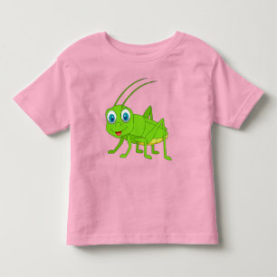 Smiling Cricket Cartoon Keychain Toddler T-Shirt