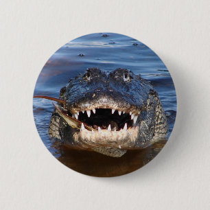 Smiling Crocodile 6 Cm Round Badge