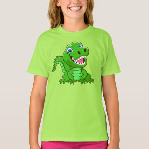 Smiling Crocodile Cartoon  T-Shirt