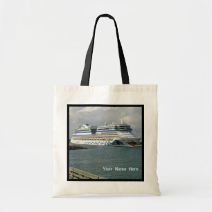 Smiling Cruise Ship Personalised Tote Bag