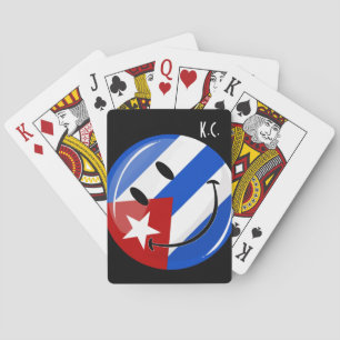 Smiling Cuban Flag Playing Cards