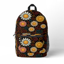 Smiling Daisies & Swirls Backpack