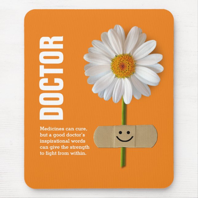 Smiling Daisy Gift Mouse Pads for Doctors (Front)