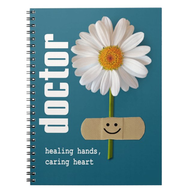 Smiling Daisy Gift Notebook for Doctor (Front)