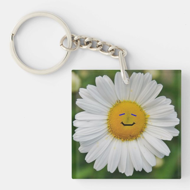 Smiling Daisy Key Ring (Front)