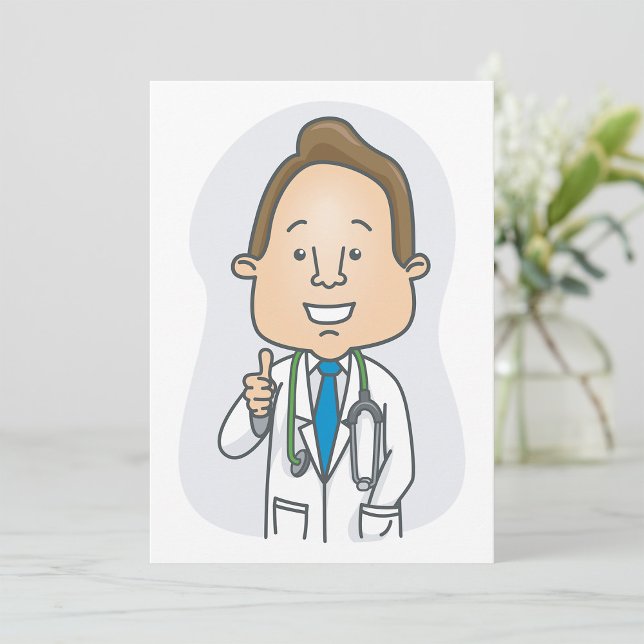 Smiling Doctor Giving Thumbs Up with Stethoscope  Invitation (Creator Uploaded)