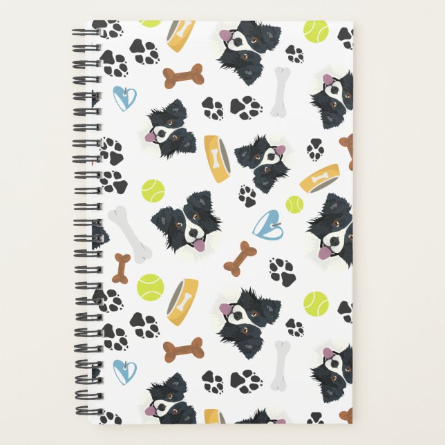Smiling Dog Border Collie Planner (Front)