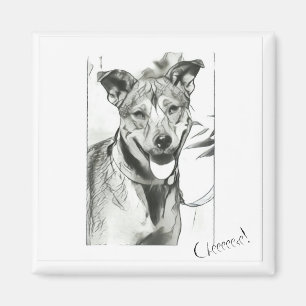 Smiling Dog 'Cheeese' Magnet