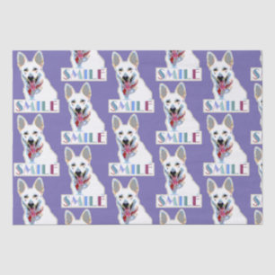 Smiling Dog Cheerful Happy Motivational Fun Joyful Tissue Paper